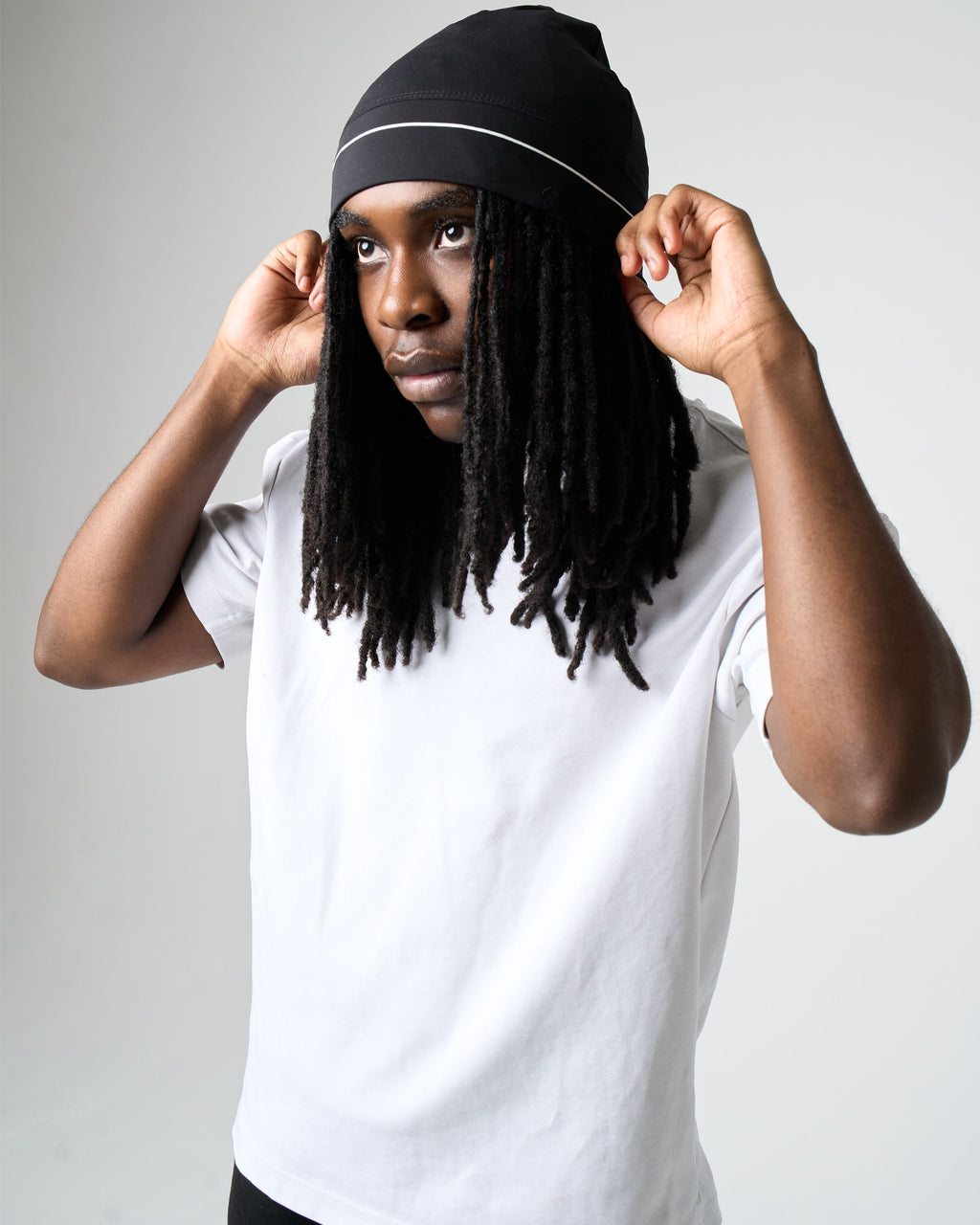Satin-lined skull cap - Jet