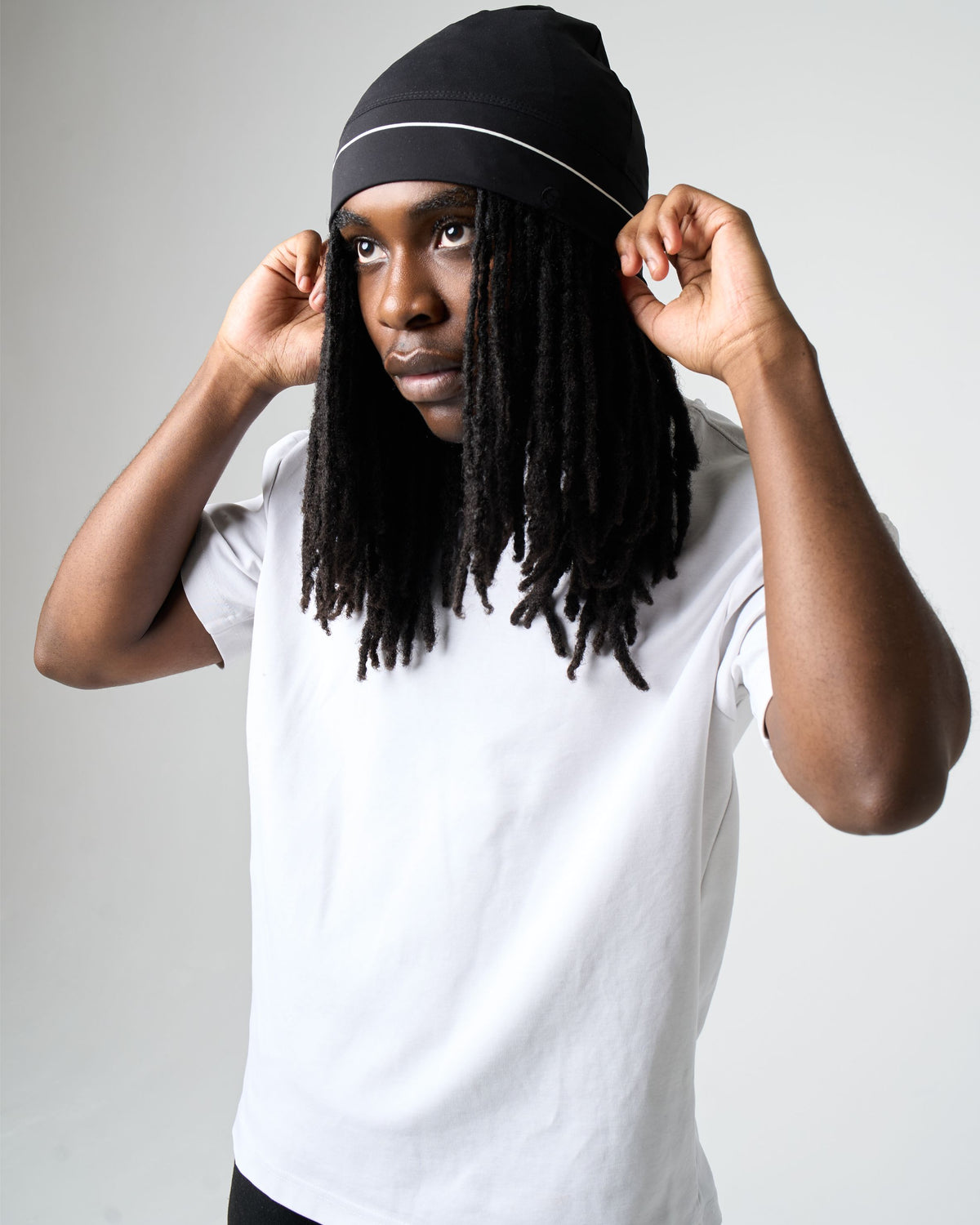 Satin-lined skull cap - Jet