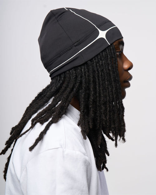 Satin-lined skull cap - Jet